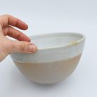 WHITE PASTA BOWL WOOD FIRED